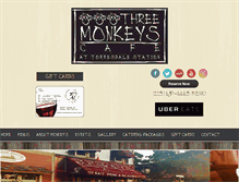 Tablet Screenshot of 3monkeyscafe.com